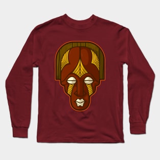 Ancient african aboriginal mask design Long Sleeve T-Shirt